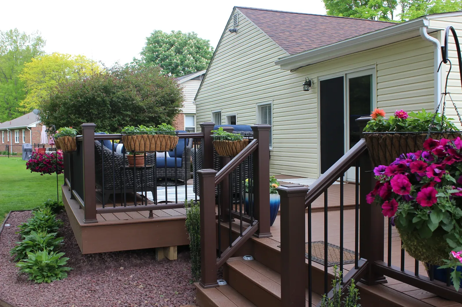 Porch restoration built by Oasis Custom Decks