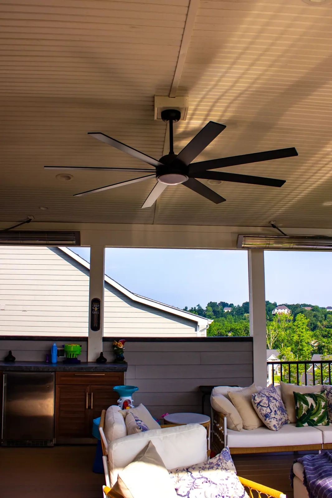 Under-deck living space built by Oasis Custom Decks
